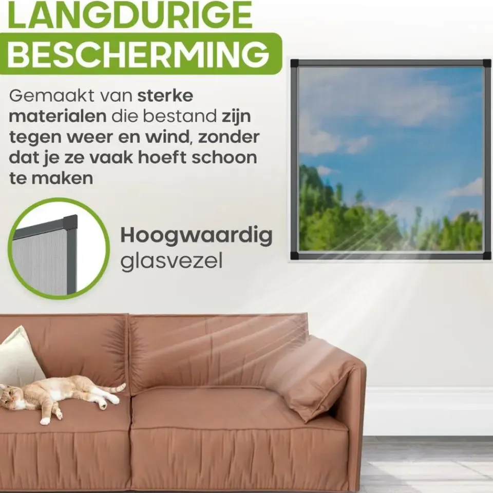 O'DADDY Raamhor - 130x150 cm - Aanpasbaar Vliegengaas