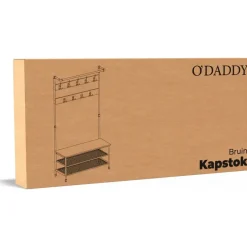 O'DADDY Staande Kapstok met Schoenenrek - 23 Haken - Bruin Outlet