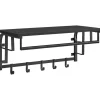 O'DADDY Wandkapstok met 5 Haken - Zwart/Donkergrijs - 66x30x27 cm Sale
