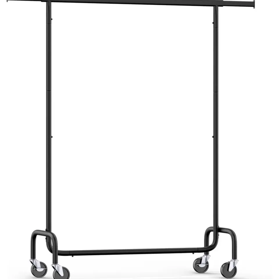 O'DADDY O’DADDY® Zwart Kledingrek - Verstelbaar & Stabiel tot 130kg - 4 Grote Wielen Clearance