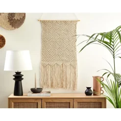 Beliani OKARA - Wanddecoratie - Beige - Katoen