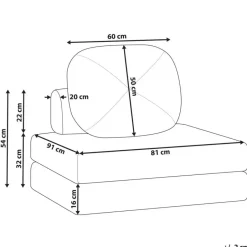 Beliani OLDEN - Slaapbank - Bruin - Stof Clearance