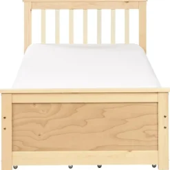 Beliani OLENDON - Bed met 4 lades - Lichtbruin - 90 x 200 cm - Dennenhout Discount