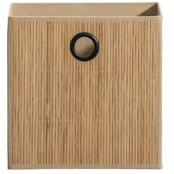 Leen Bakker Opbergbox Kenzi bamboe - naturel - 31x31x31 cm Hot