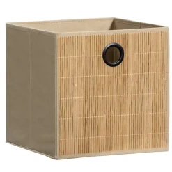 Leen Bakker Opbergbox Kenzi bamboe - naturel - 31x31x31 cm Hot