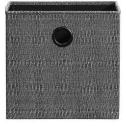 Leen Bakker Opbergbox Kenzi linnen - antraciet - 31x31x31 cm New