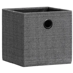 Leen Bakker Opbergbox Kenzi linnen - antraciet - 31x31x31 cm New