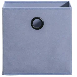 Leen Bakker Opbergbox Kenzi stof - blauw - 31x31x31 cm Online