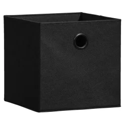 Leen Bakker Opbergbox Kenzi stof - zwart - 31x31x31 cm New
