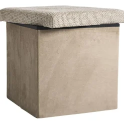 Leen Bakker Opbergbox opvouwbaar - bruin - 38x38x38 cm Sale