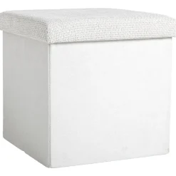 Leen Bakker Opbergbox opvouwbaar - off-white - 38x38x38 cm