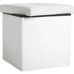 Leen Bakker Opbergbox opvouwbaar - off-white - 38x38x38 cm