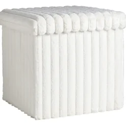 Leen Bakker Opbergbox opvouwbaar Fluffy off-white - 38x38x38 cm Hot