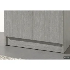 Rousseau Opbergkast Ray 60cm met 2 deuren en 4 legplanken - grijze eik Discount