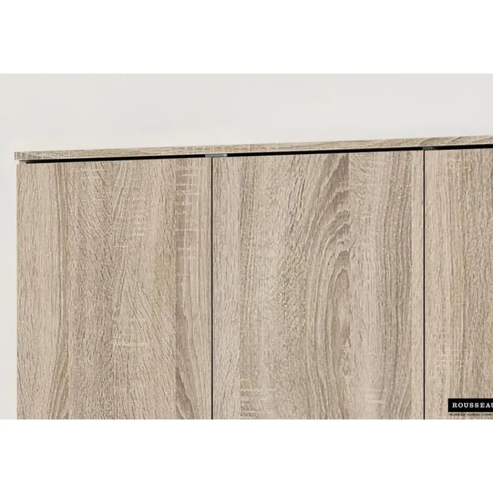 Rousseau Opbergkast Ray 120cm met 3 deuren en 4 legplanken - sonoma eik Best