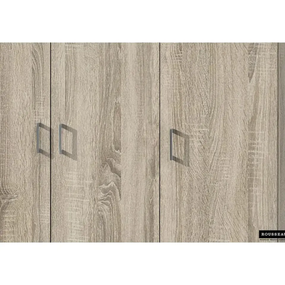 Rousseau Opbergkast Ray 120cm met 3 deuren en 4 legplanken - sonoma eik Best