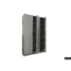 Rousseau Opbergkast Ray 120cm met 3 deuren en 4 legplanken - grijze eik Hot