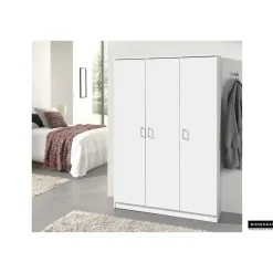 Rousseau Opbergkast Ray 120cm met 3 deuren en 4 legplanken -wit Outlet