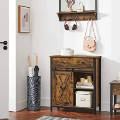 Vasagle Opbergkast Cobado: Industriële stijl met lade en schuifdeur Discount