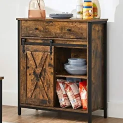 Vasagle Opbergkast Cobado: Industriële stijl met lade en schuifdeur Discount