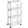 Merkloos Opbergtrolley - 4 niveaus - 40x86x22 cm - wit Online