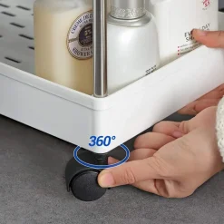 Merkloos Opbergtrolley - 4 niveaus - 40x86x22 cm - wit Online