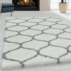 Muratap Opera Soft Shaggy Hoogpolig Vloerkleed Cream - 200x290 CM Hot