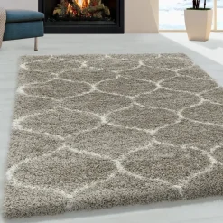 Muratap Opera Soft Shaggy Hoogpolig Vloerkleed Beige - 240x340 CM Best