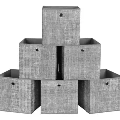 Parya Home Opvouwbare opbergdozen, 6 stuks, kubussen, bakken, manden, kisten Sale