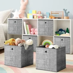 Parya Home Opvouwbare opbergdozen, 6 stuks, kubussen, bakken, manden, kisten Sale