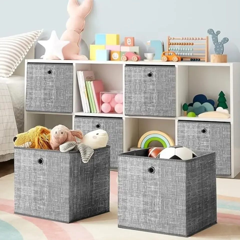 Parya Home Opvouwbare opbergdozen, 6 stuks, kubussen, bakken, manden, kisten Sale