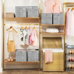 Parya Home Opvouwbare opbergdozen, 6 stuks, kubussen, bakken, manden, kisten Sale