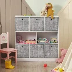 Parya Home Opvouwbare opbergdozen, 6 stuks, kubussen, bakken, manden, kisten Sale