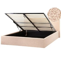 Beliani ORBEY - Bed met opbergruimte - Beige - 140 x 200 cm - Bouclé Best
