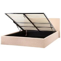 Beliani ORBEY - Bed met opbergruimte - Beige - 140 x 200 cm - Bouclé Best