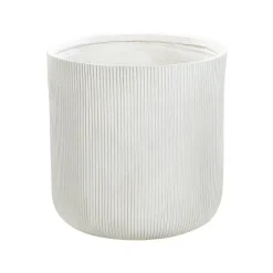 Beliani OREOI - Bloempot - Wit - 55 x 55 x 55 cm - Kleivezel New