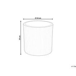 Beliani OREOI - Bloempot - Wit - 55 x 55 x 55 cm - Kleivezel New