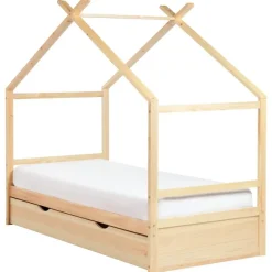 Beliani ORGEVAL - Daybed voor kinderen - Lichtbruin - 90 x 200 cm - Grenenhout New