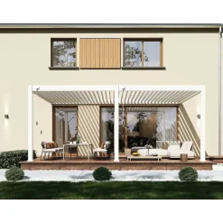 Orion Deluxe overkapping muur 360 x 530 cm wit New