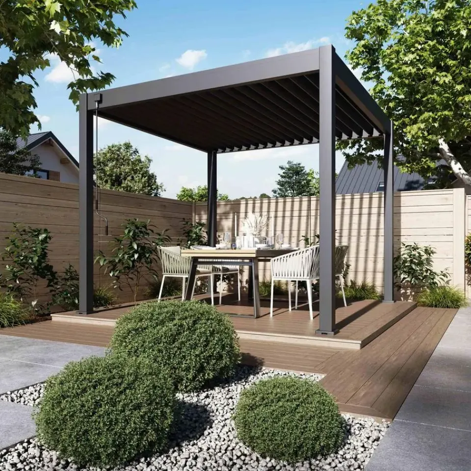 Orion Deluxe terrasoverkapping 300 x 300 cm antraciet Best