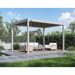 Orion Deluxe terrasoverkapping 300 x 400 cm lichtgrijs Outlet