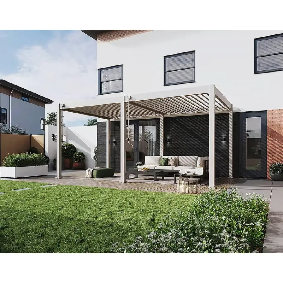 Orion Deluxe terrasoverkapping 360 x 720 cm lichtgrijs New