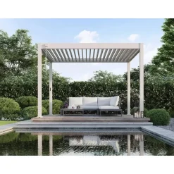 Orion Deluxe terrasoverkapping 360 x 400 cm lichtgrijs Clearance