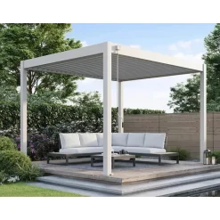 Orion Deluxe terrasoverkapping 360 x 400 cm lichtgrijs Clearance