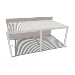 Orion Premium elektrische overkapping muurbevestiging met LED 400 x 600 wit Best