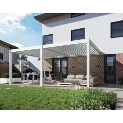 Orion Premium elektrische overkapping muurbevestiging met LED 400 x 600 wit Best