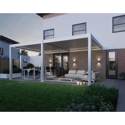 Orion Premium elektrische overkapping muurbevestiging met LED 400 x 600 wit Best