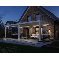 Orion Premium elektrische overkapping muurbevestiging met LED 400 x 800 wit Best