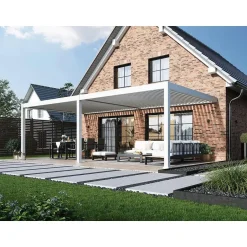 Orion Premium elektrische overkapping muurbevestiging met LED 400 x 800 wit Best