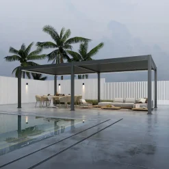 Orion Premium overkapping elektrisch met LED 400 x 800 antraciet Best